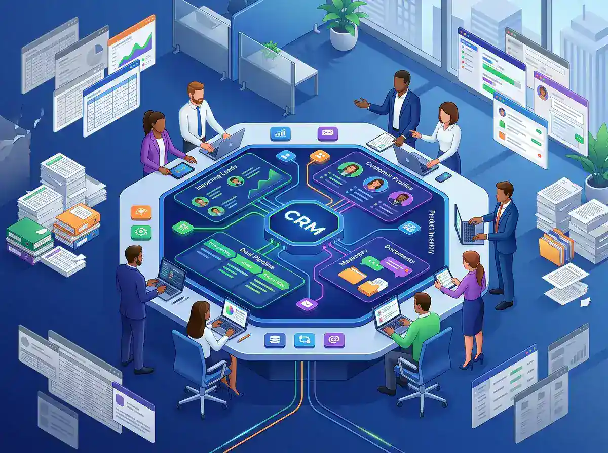 מערכת CRM מרכזית שמחברת לידים, מלאי ומשפך מכירות